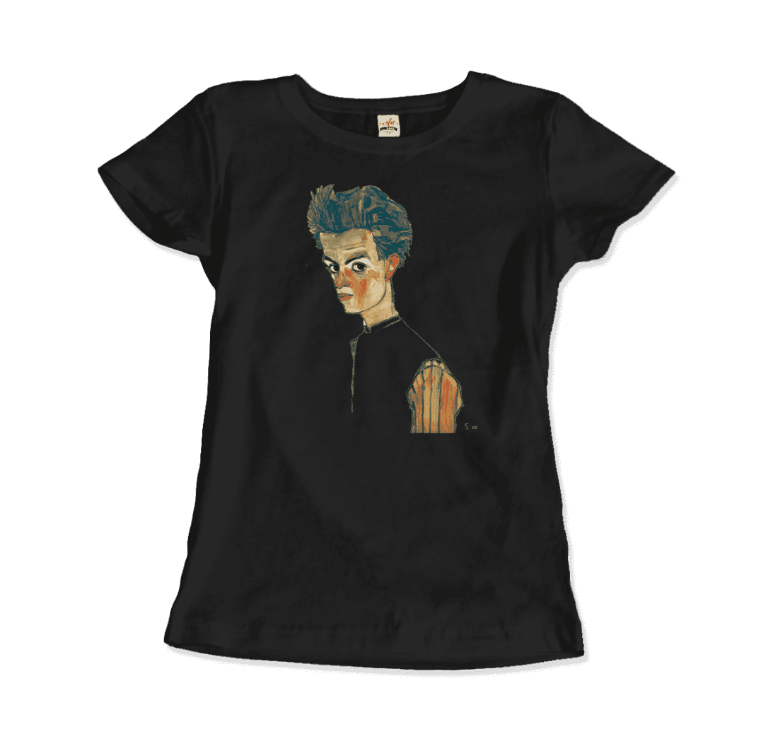 Egon Schiele Self-Portrait, art t-shirt by Art-O-Rama Shop