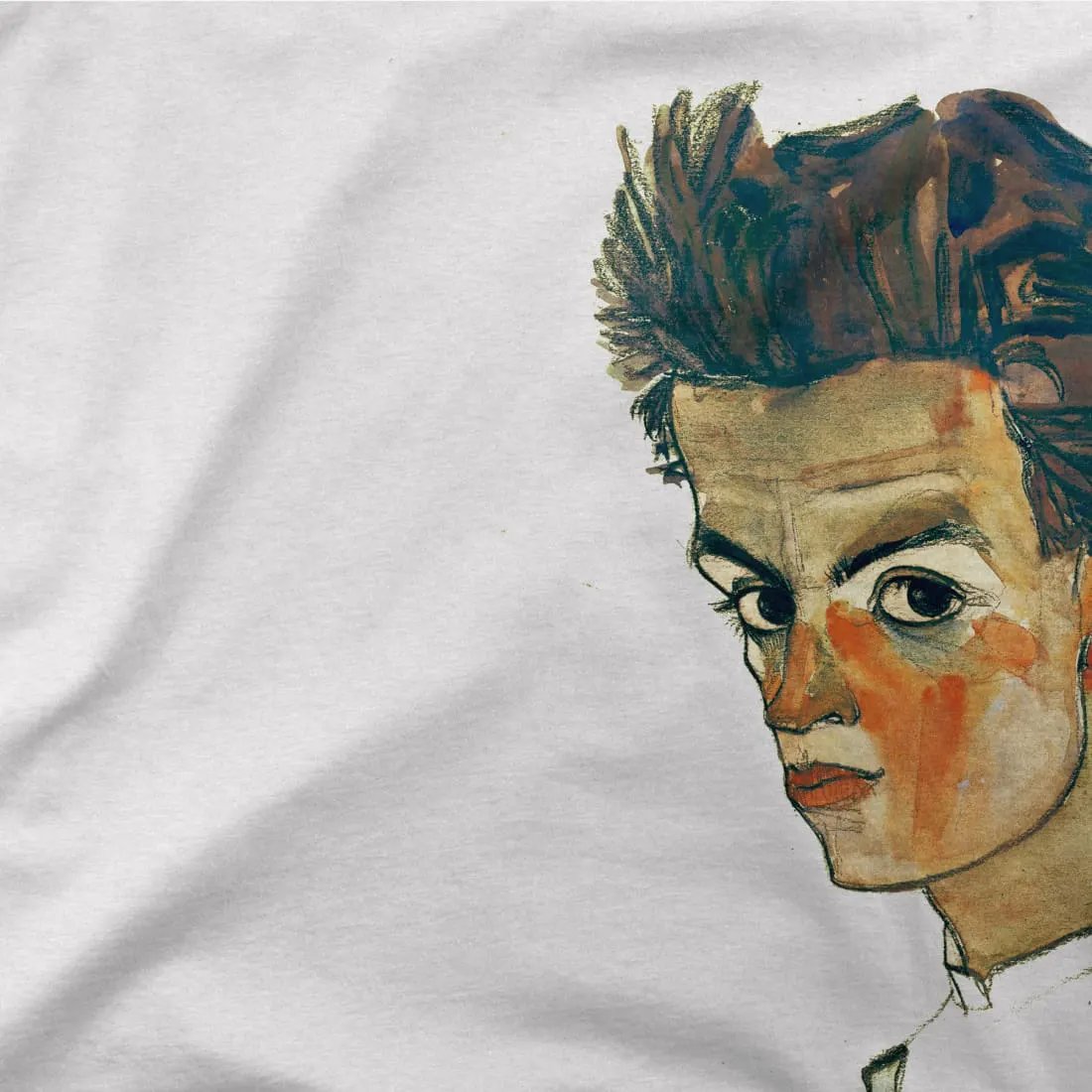Egon Schiele Self-Portrait, art t-shirt by Art-O-Rama Shop