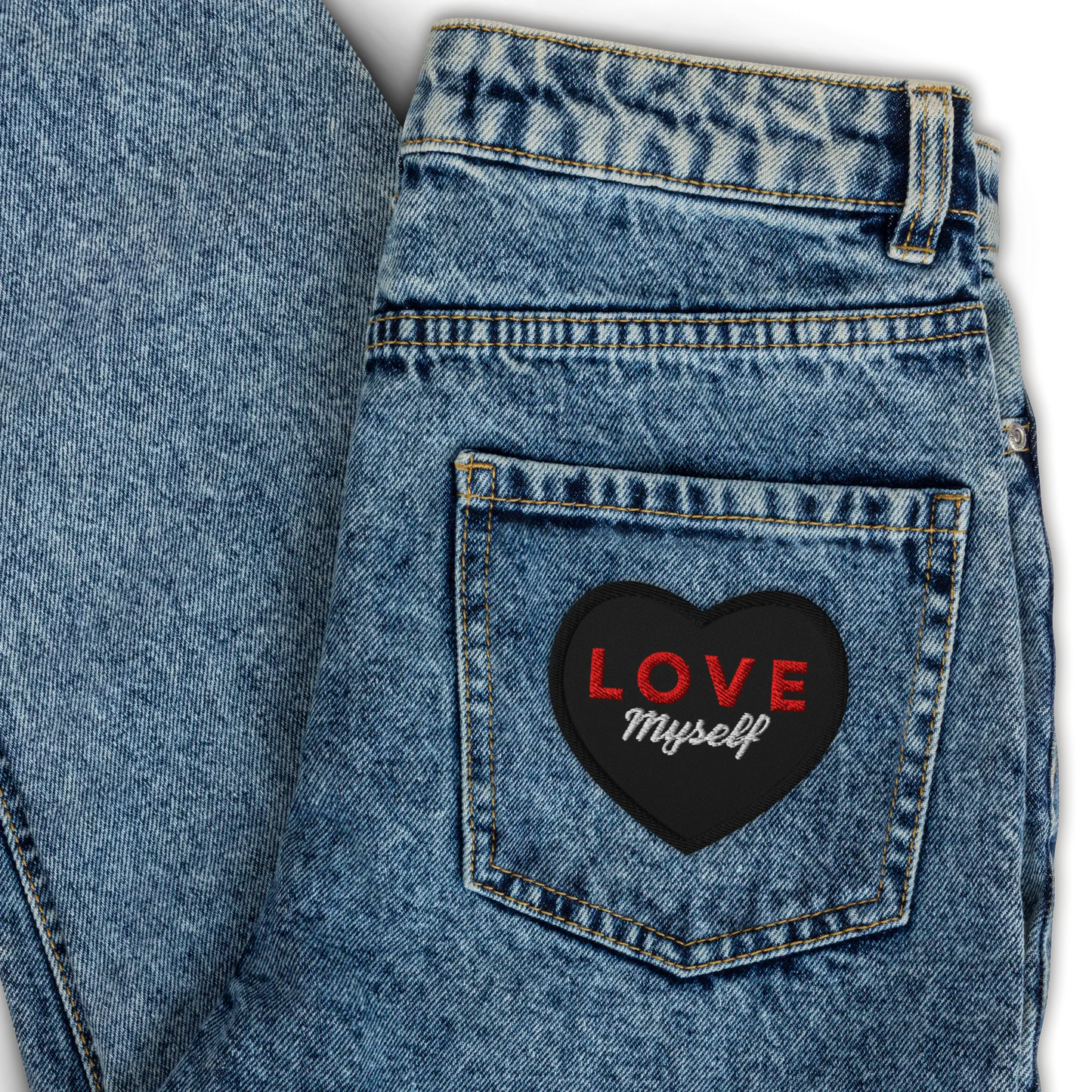 LOVE Myself Embroidered patches Black by Maiden-Art