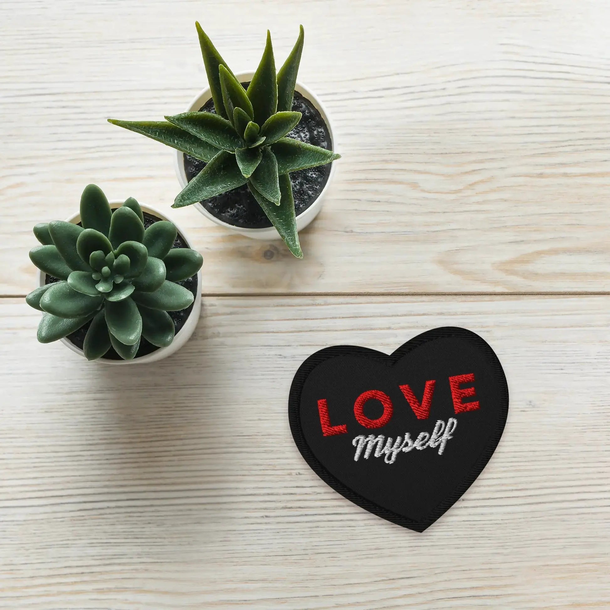 LOVE Myself Embroidered patches Black by Maiden-Art
