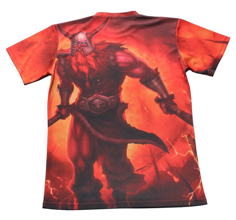Custom Red Viking Axe Gaming Esports Jersey for Teams by Vimost Sportswear
