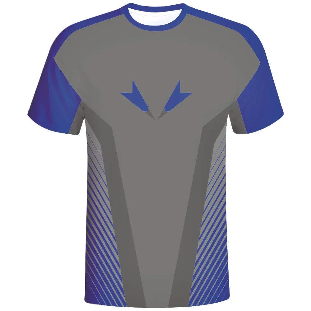 Grey Blue Custom Esports Jersey with Sublimation Printing by Vimost Sportswear