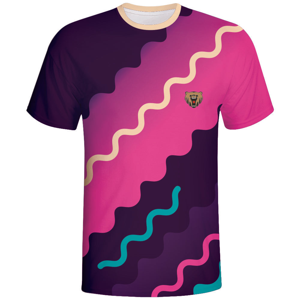 Pink Purple Wave Gaming Esports Jersey by Vimost Sportswear