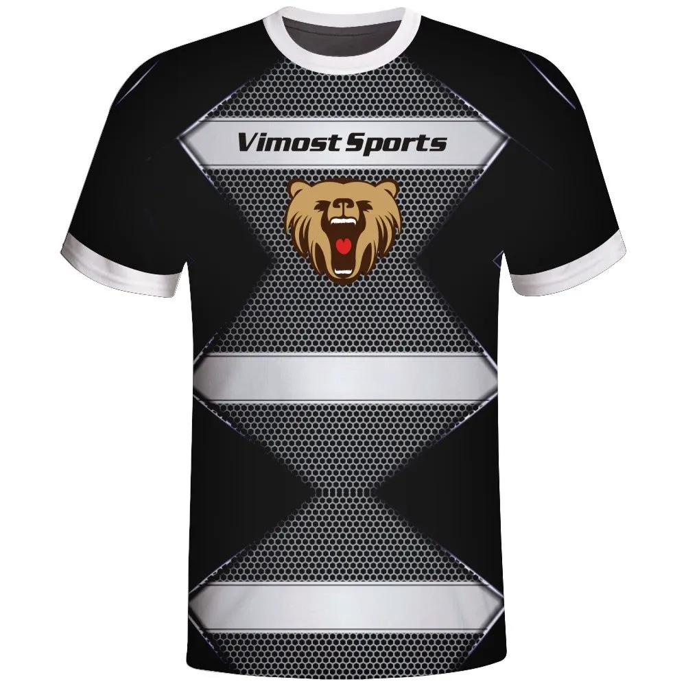 Black Silver Bear Gamer Tag Esports Jersey by Vimost Sportswear