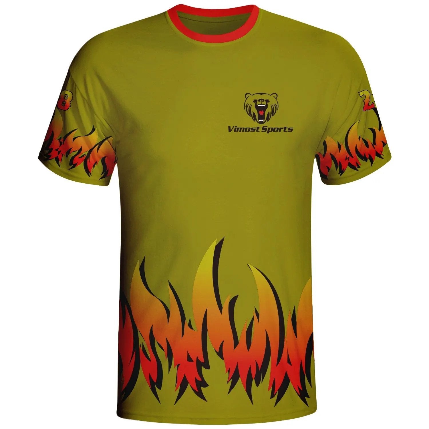 Fire Flame Custom Gamer Tag Jersey by Vimost Sportswear
