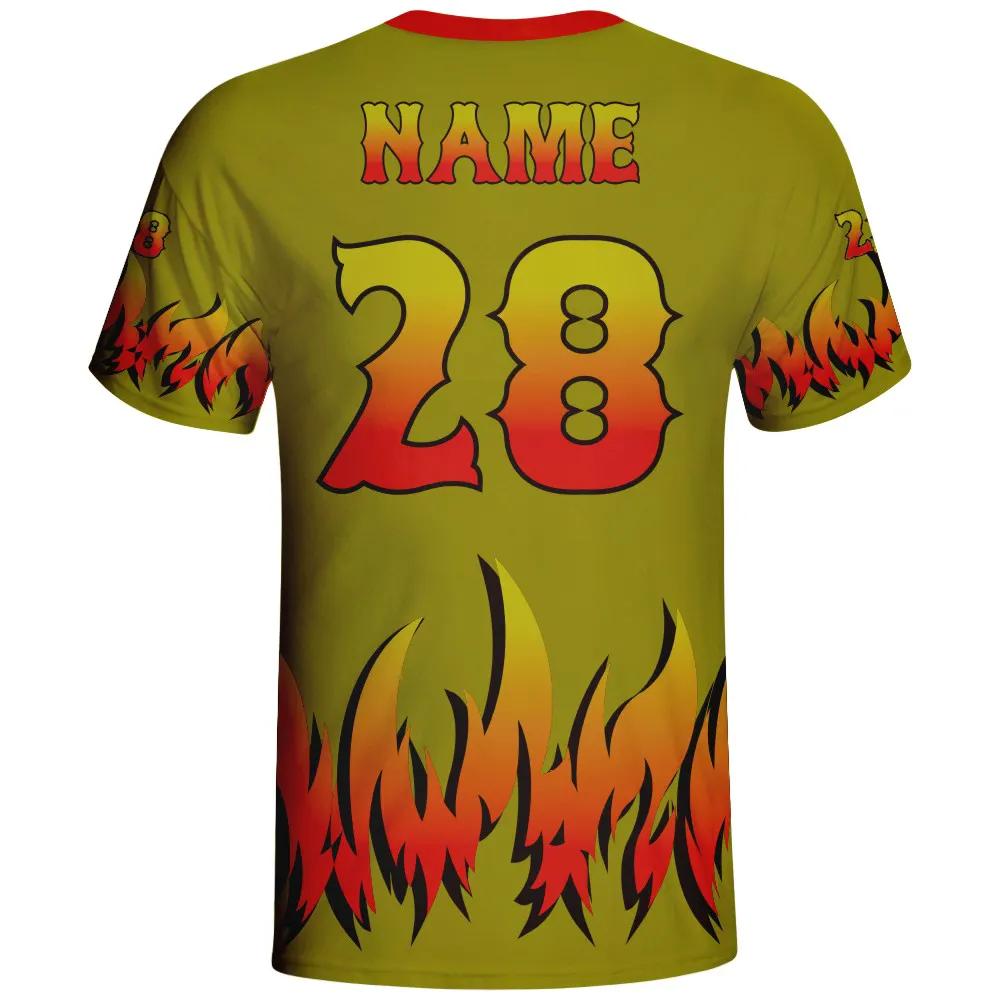 Fire Flame Custom Gamer Tag Jersey by Vimost Sportswear