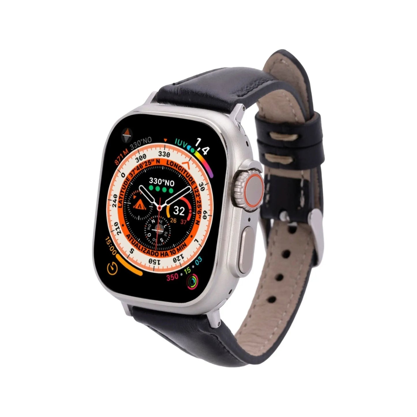 Evansville Slim Leather Bands for Apple Watch 9, Ultra 2 & SE by TORONATA