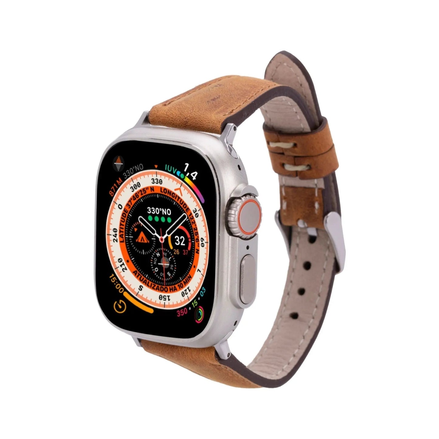 Evansville Slim Leather Bands for Apple Watch 9, Ultra 2 & SE by TORONATA