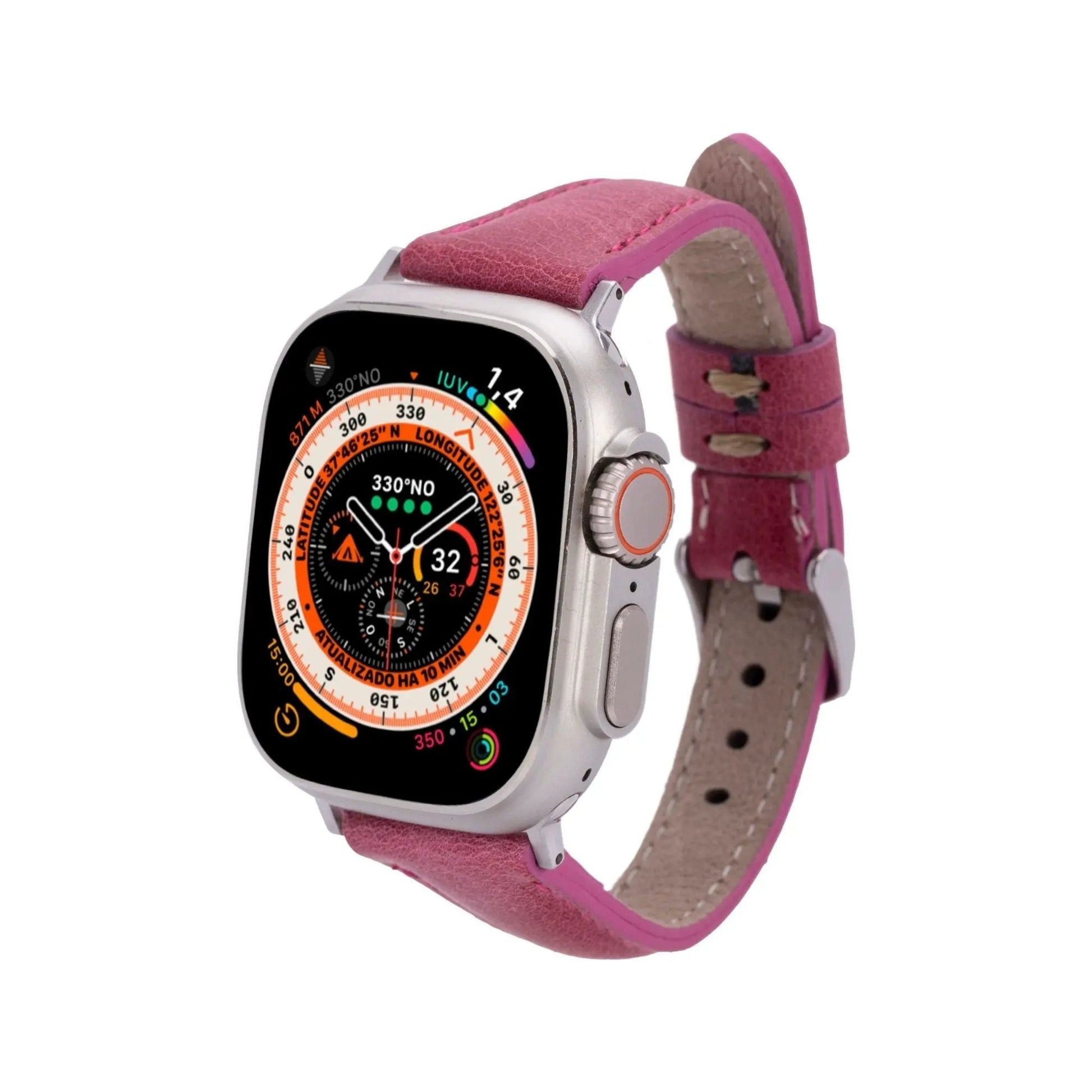 Evansville Slim Leather Bands for Apple Watch 9, Ultra 2 & SE by TORONATA