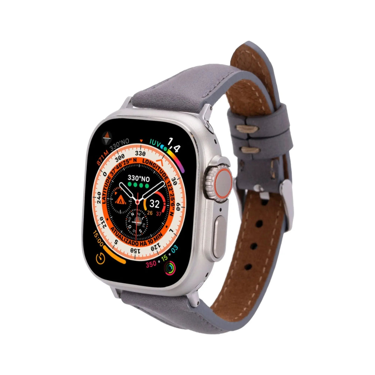Evansville Slim Leather Bands for Apple Watch 9, Ultra 2 & SE by TORONATA