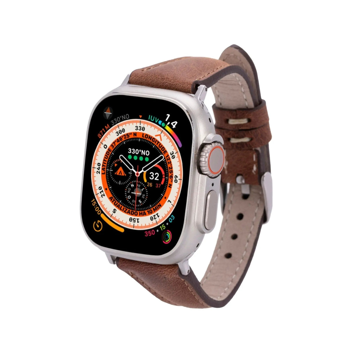 Evansville Slim Leather Bands for Apple Watch 9, Ultra 2 & SE by TORONATA