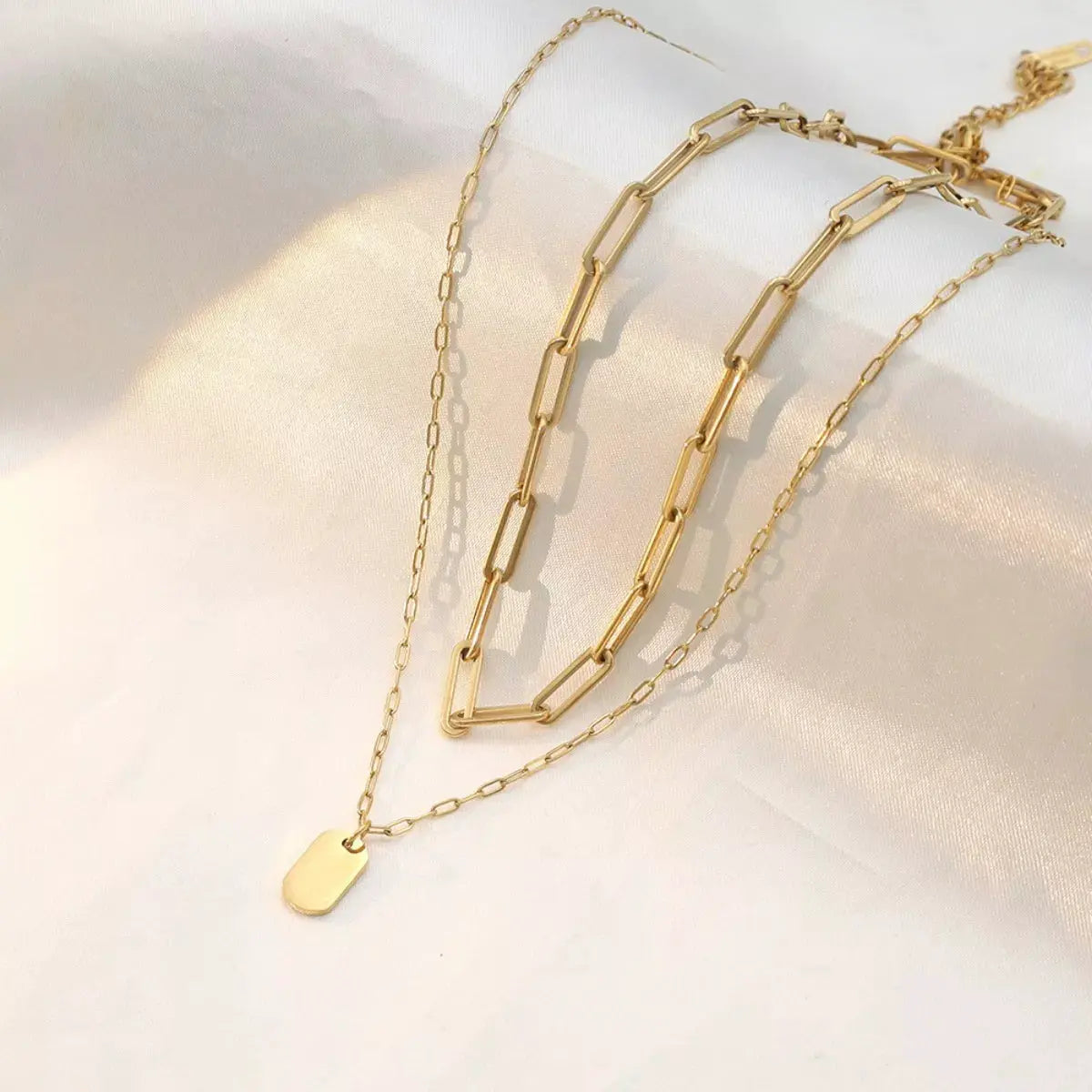 18K Gold-Plated Double Layered Necklace by Partner Labels