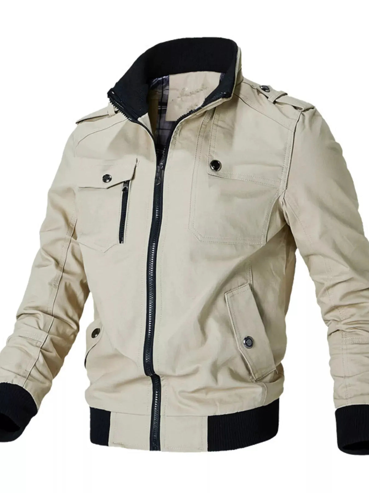 Men's Plus Size Casual Zip Up Lightweight Jacket by Partner Label