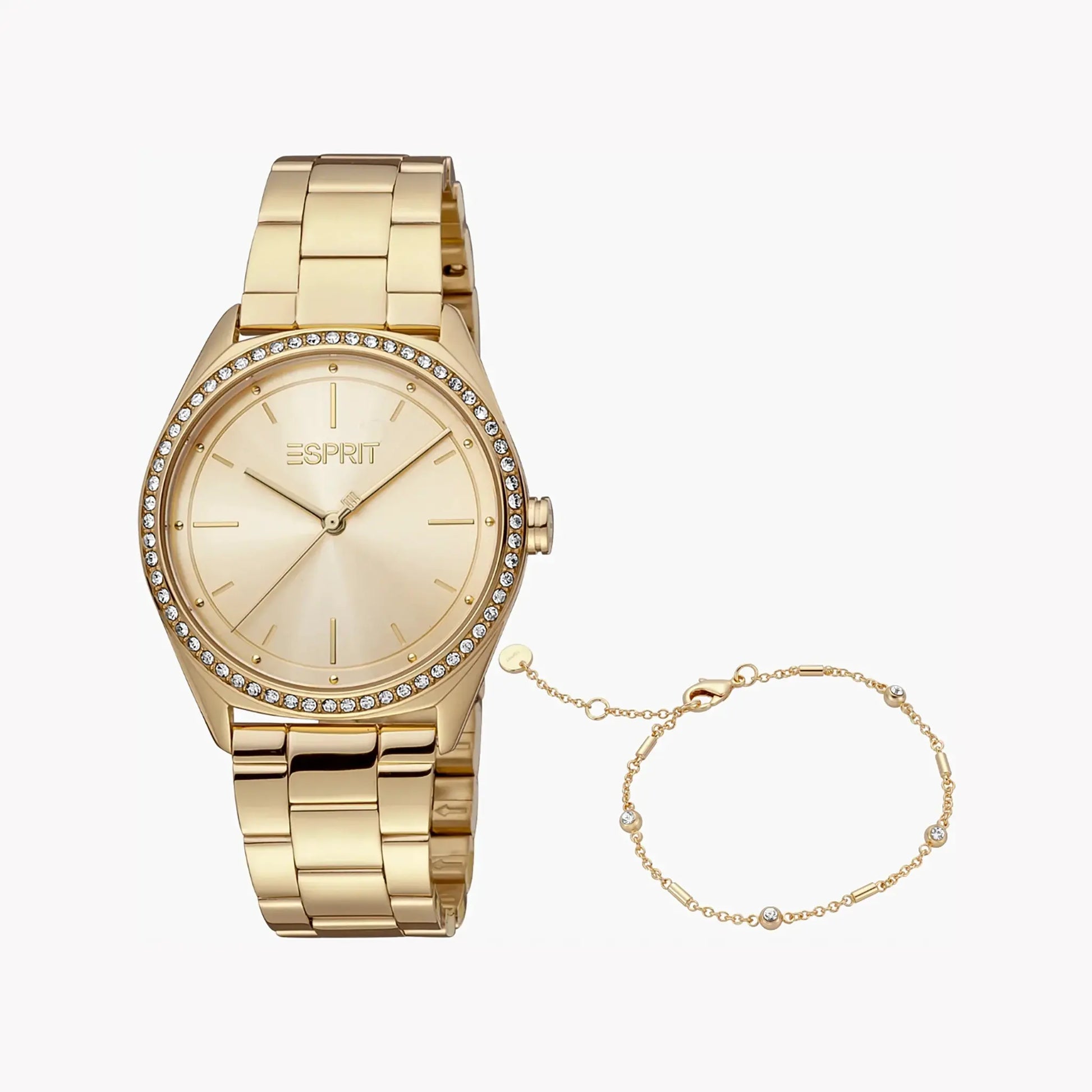 Esprit Women's Gold Stainless Steel Watch, Champagne Dial | Es1l081m0035 by ESPRIT