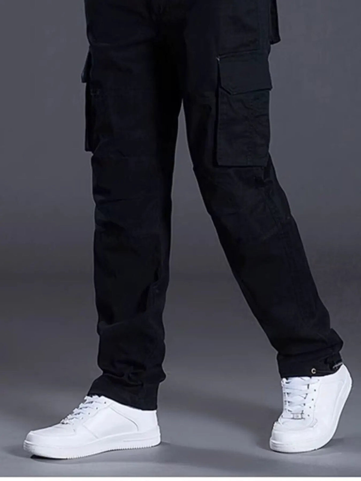 Men's Plus Size Relaxed Fit Cargo Pants by Partner Label