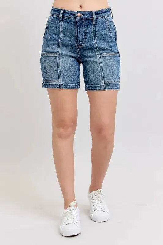 Judy Blue Full Size High Rise Denim Shorts Plus Size by Judy Blue