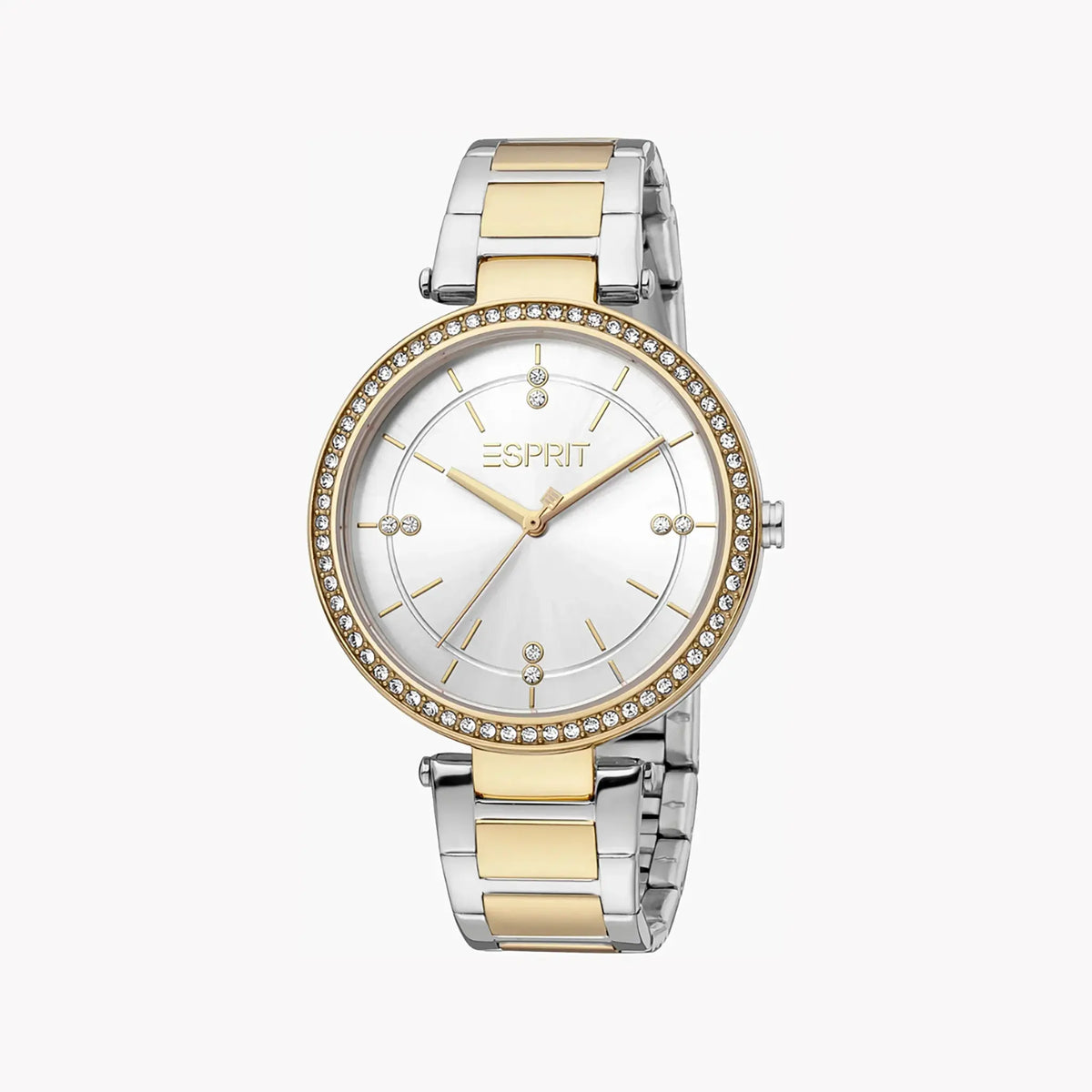 Esprit Women's Silver & Gold Stainless Steel Watch, Silver Dial | Es1l148m0025 by ESPRIT