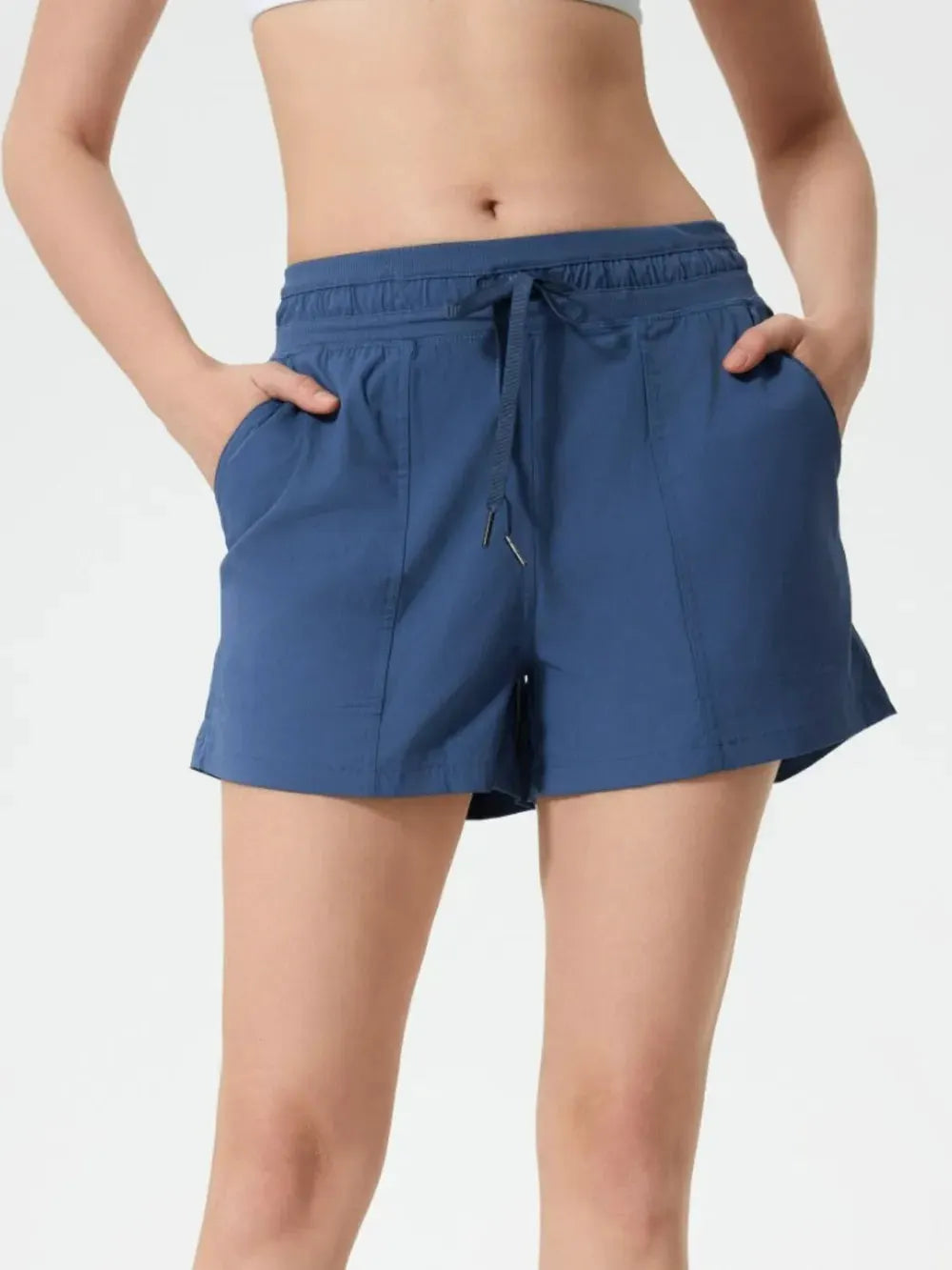 Millennia Drawstring Active Shorts with Pockets by Millennia
