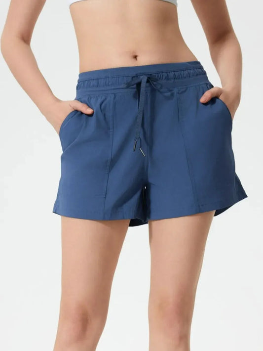 Millennia Drawstring Active Shorts with Pockets by Millennia