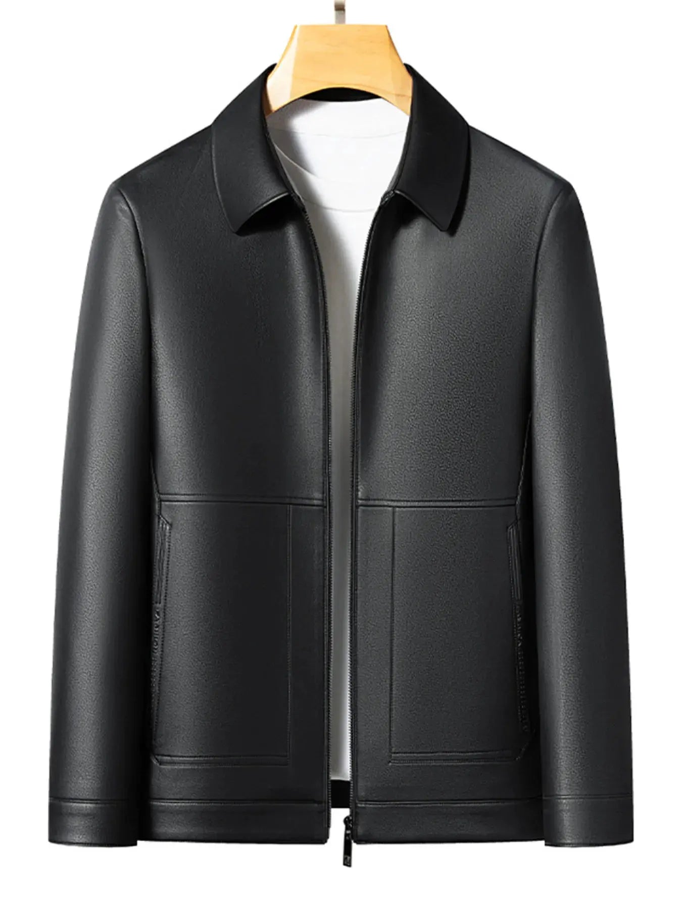 Men's Plus Size Zip Up Long Sleeve Jacket by Partner Label
