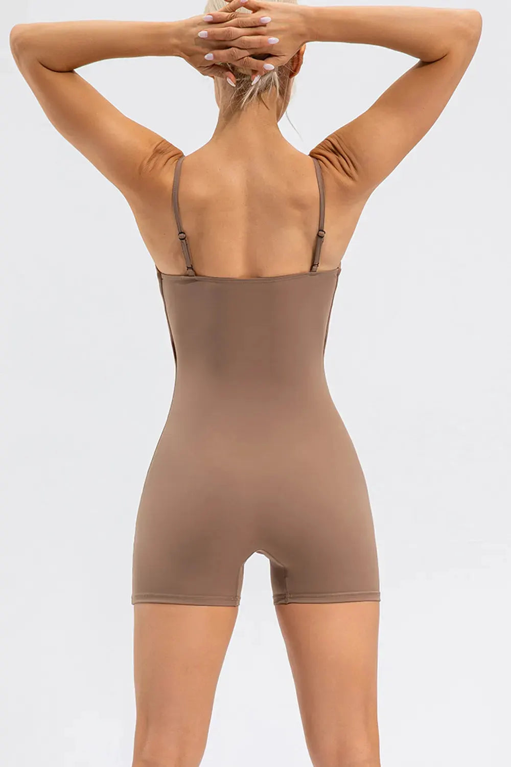 Spaghetti Strap Round Neck Romper by Partner Label