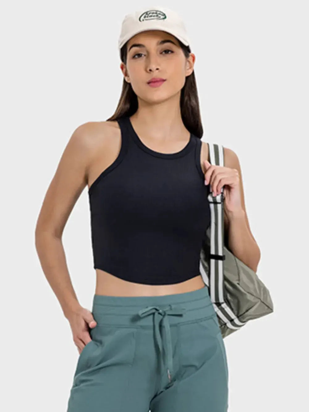 Millennia Round Neck Racerback Active Tank by Millennia