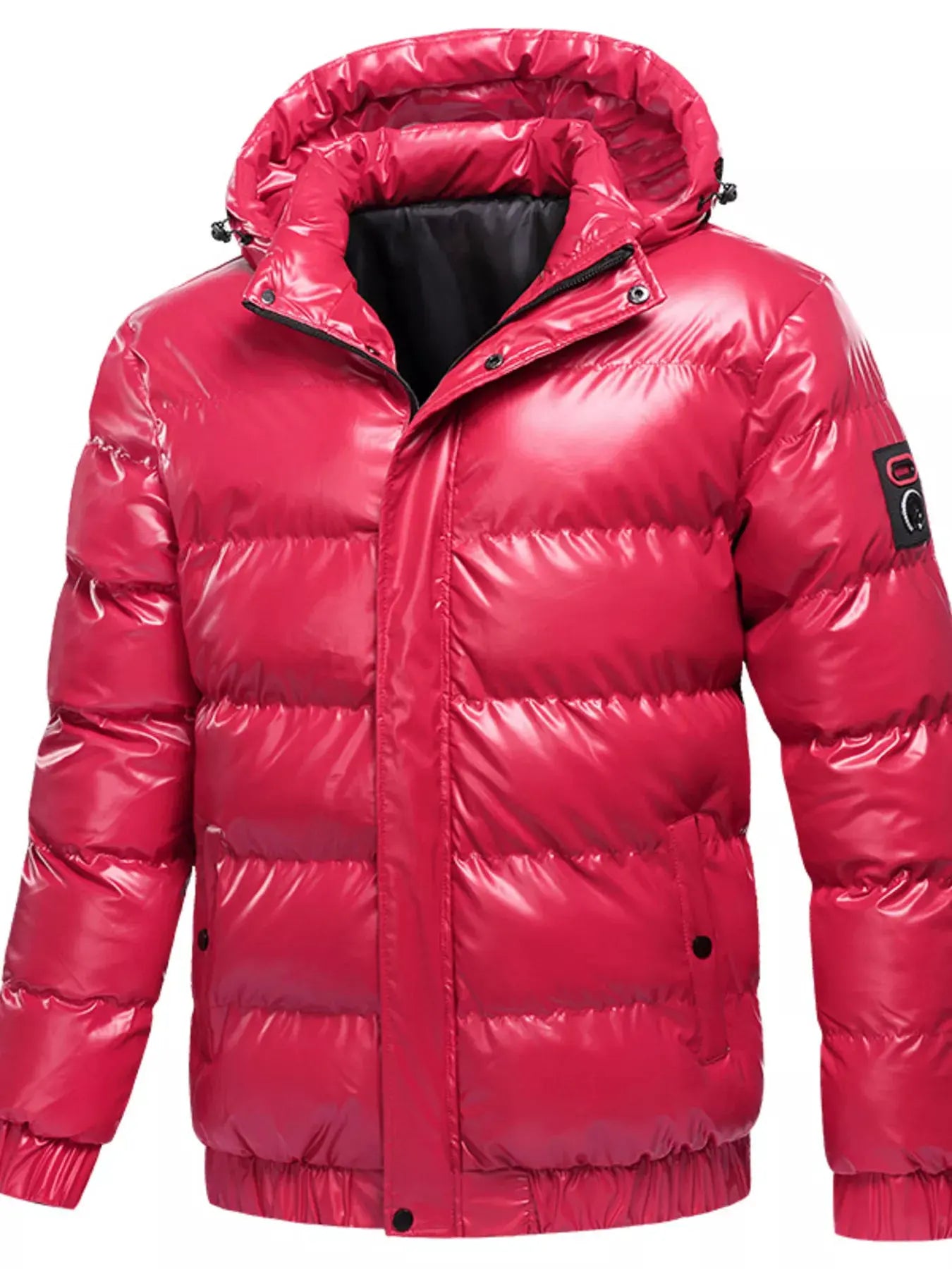 Men's Plus Size Zip Up Hooded Puffer Jacket by Partner Label