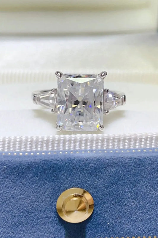5 Carat Moissanite 925 Sterling Silver Ring by Partner Label