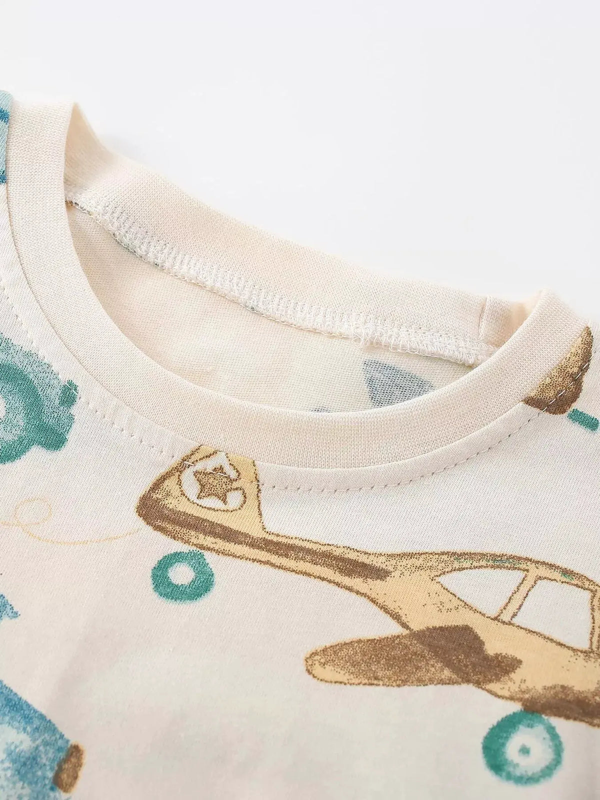 Children's Transportation Print Long Sleeve Crew Neck T-Shirt by Trendsi
