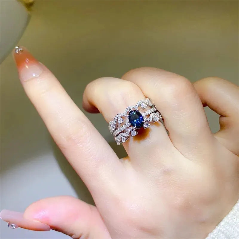 1 Carat Moissanite 925 Sterling Silver Ring by Partner Label