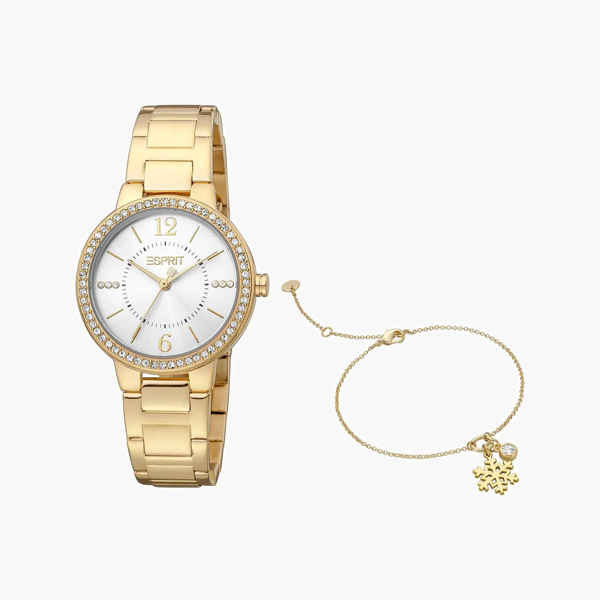Esprit Women's Gold Stainless Steel Watch, Silver Dial | ES1L228M2045 by ESPRIT