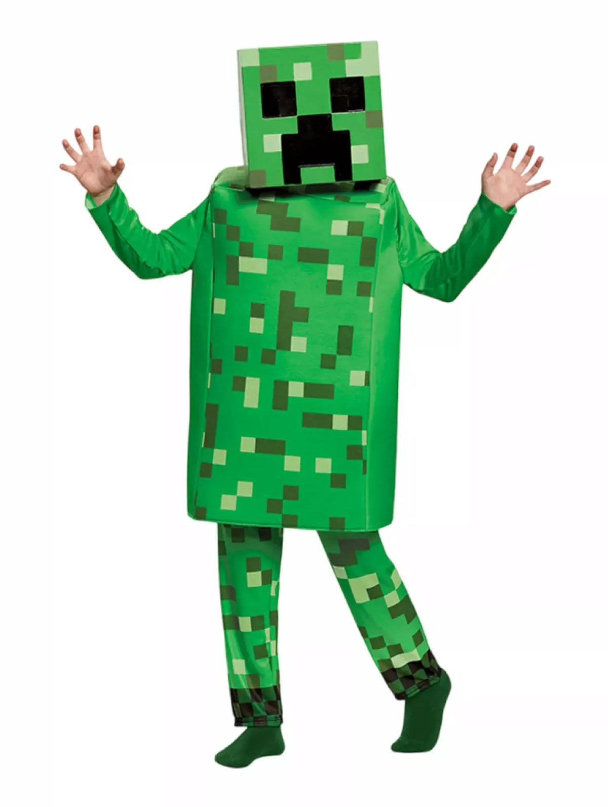 Children's Minecraft Pixelated Print Costume Set by Trendsi