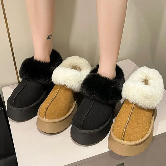 Women Short Plush Warm Snow Boots by Maiden-Art