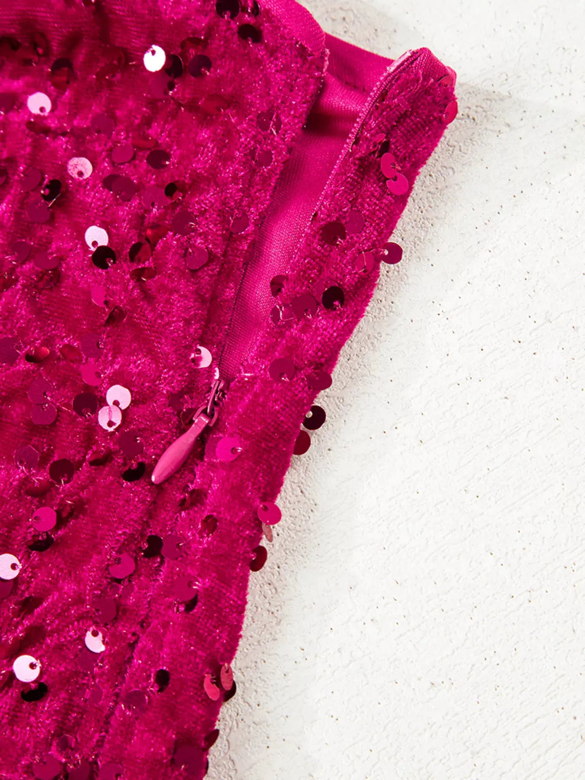 Sequin One-Shoulder Dress with High Slit by Partner Label