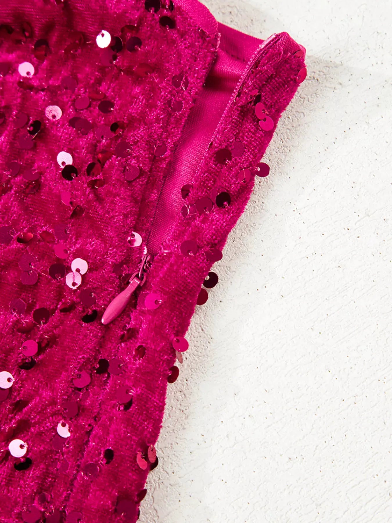 Sequin One-Shoulder Dress with High Slit by Partner Label