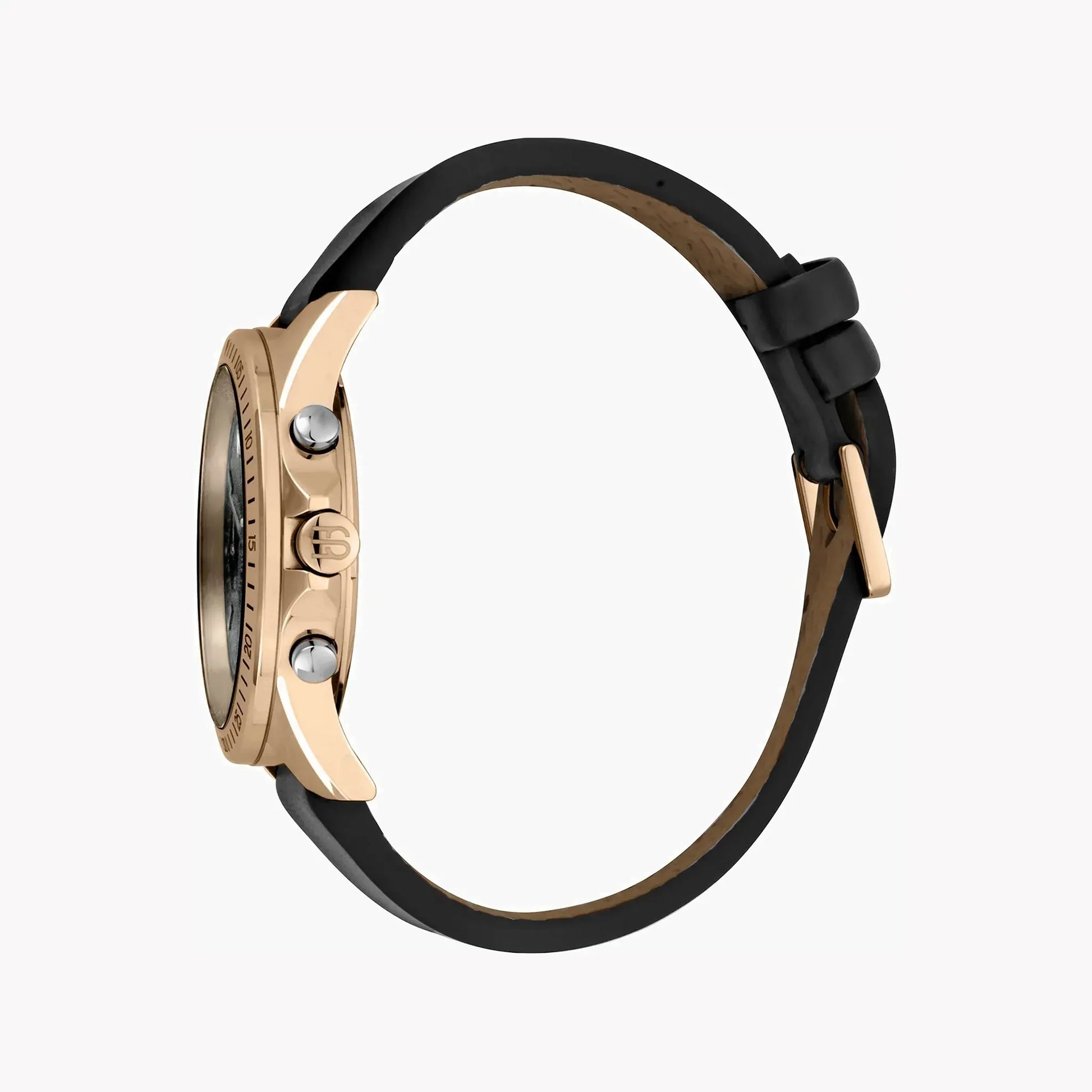 Esprit Men's Black Leather Watch, Black Dial | Es1g066m0025 by ESPRIT