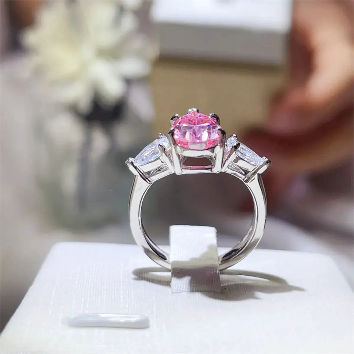 2 Carat 925 Sterling Silver Moissanite Ring by Partner Label