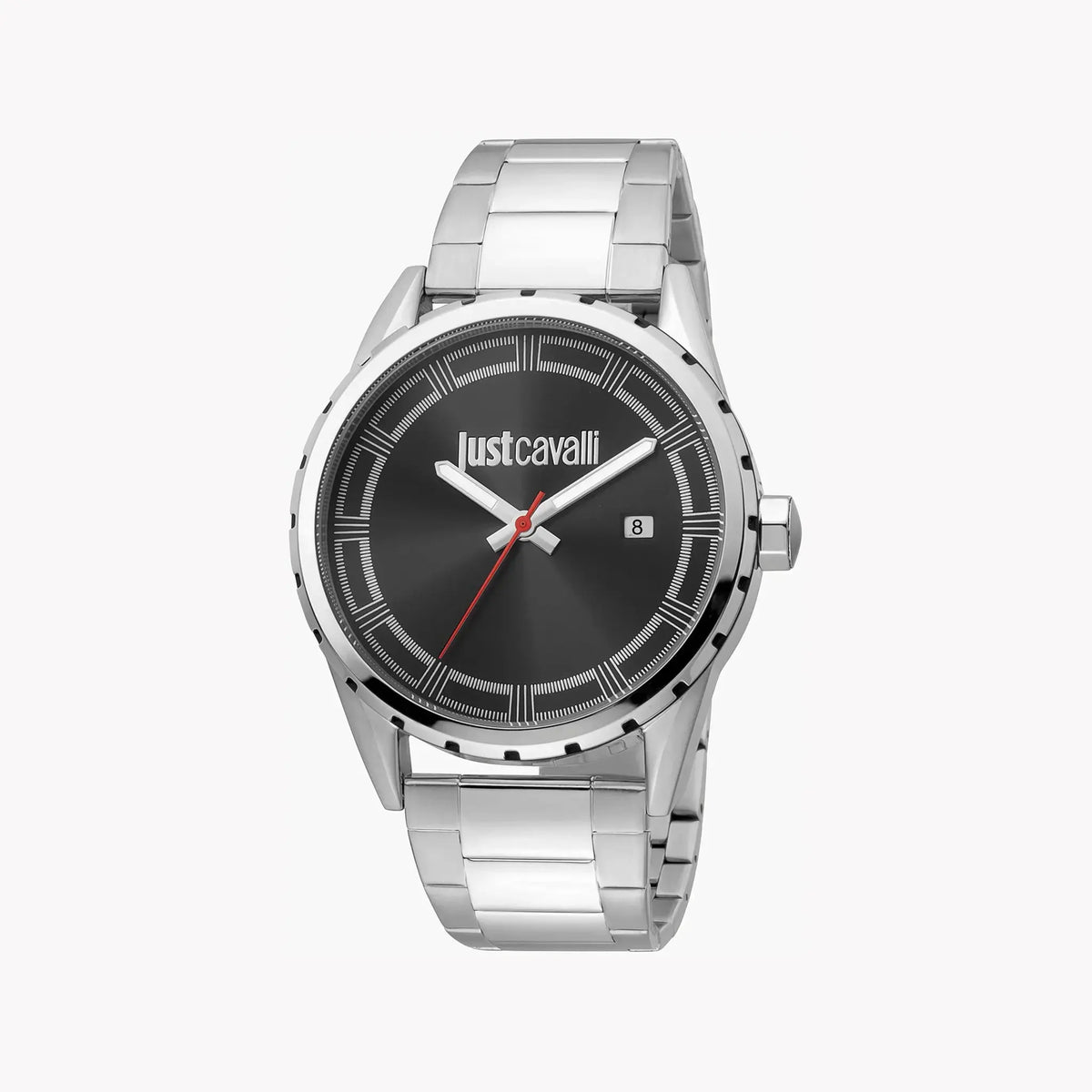 Just Cavalli Men's Silver Watch, Black Dial | Jc1g082m0545 by JUST CAVALLI