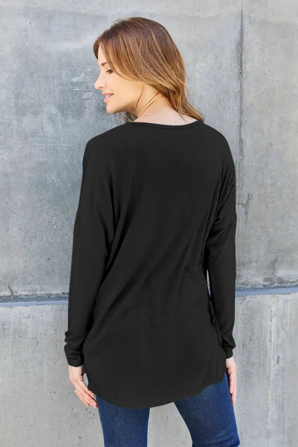 Basic Bae Full Size Round Neck Dropped Shoulder T-Shirt by Basic Bae