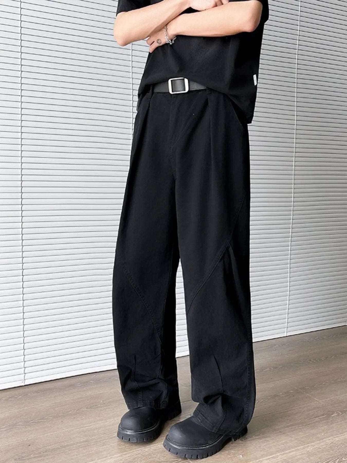 Men's Plus Size Wide Leg Pants by Partner Label