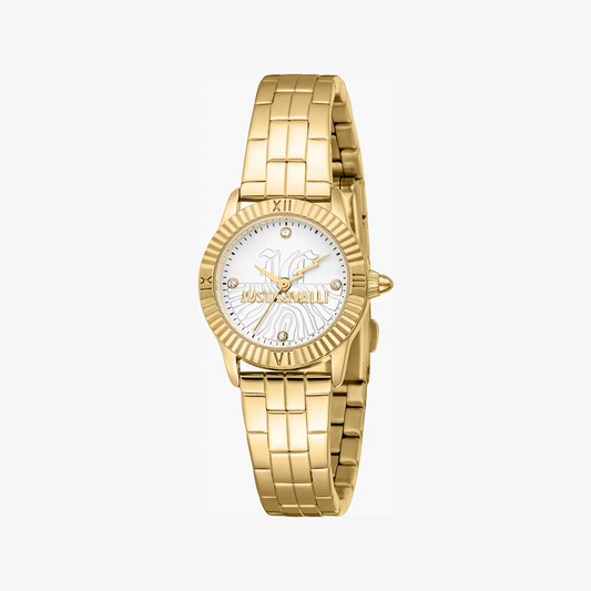 Just Cavalli Women's Gold Alloy Watch, Silver Dial | Jc1l328m0055 by JUST CAVALLI
