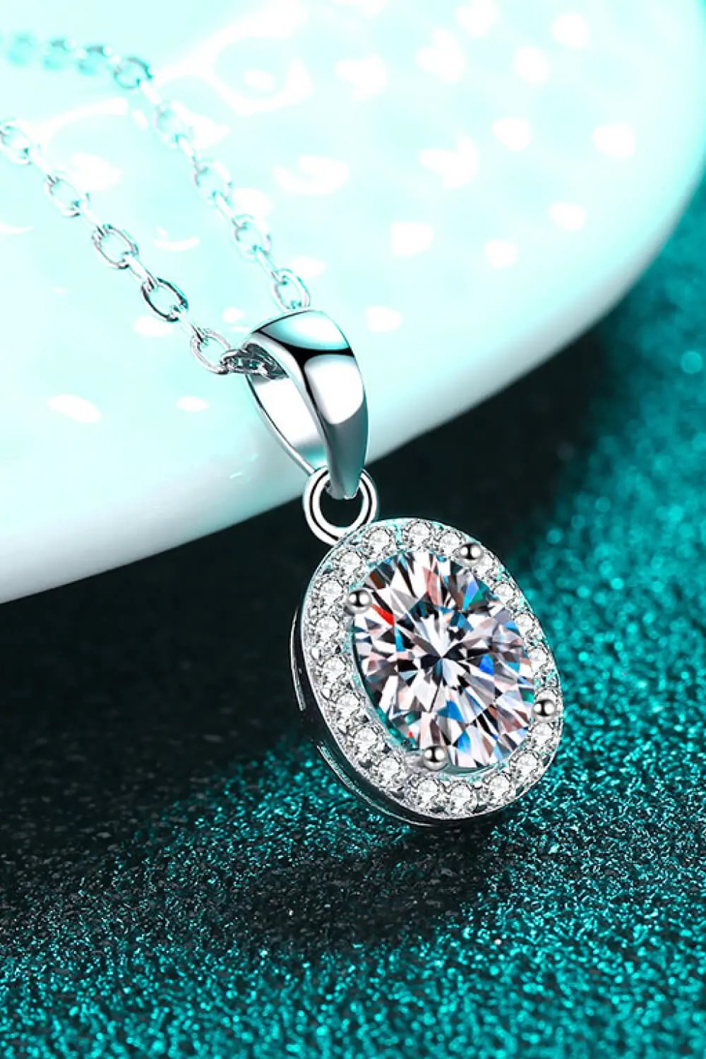 Be The One 1 Carat Moissanite Pendant Necklace by Partner Labels