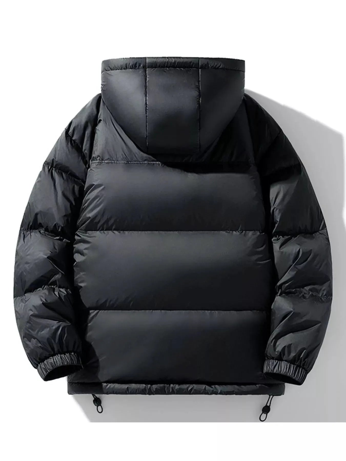 Men's Full Size Contrast Hooded Zip Up Down Jacket Plus Size by Partner Label