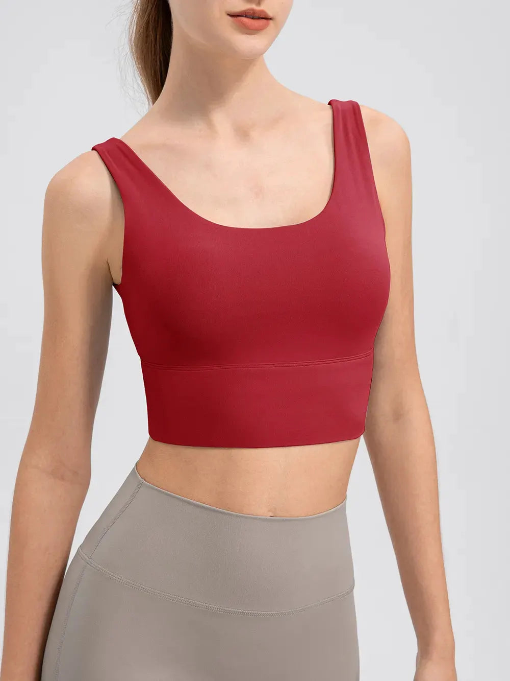 Scoop Neck Wide Strap Active Tank by Partner Label