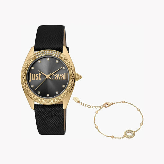 Just Cavalli Women's Black Watch, Gold Case | Jc1l195l0025 by JUST CAVALLI