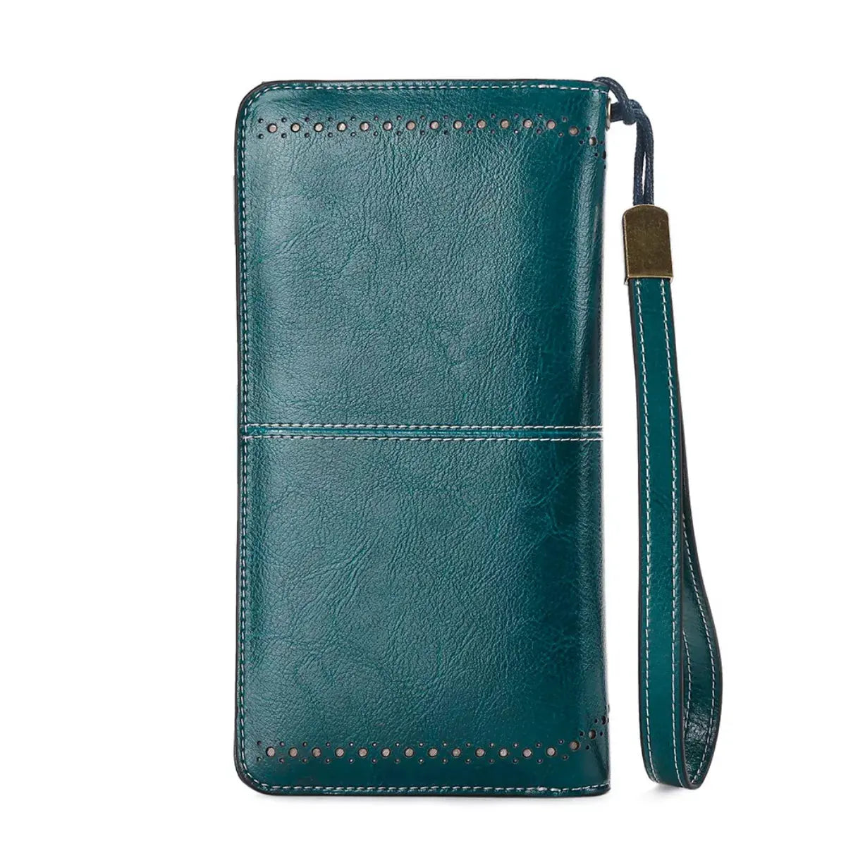 Vintage Style Leather Long Wallet by Partner Label