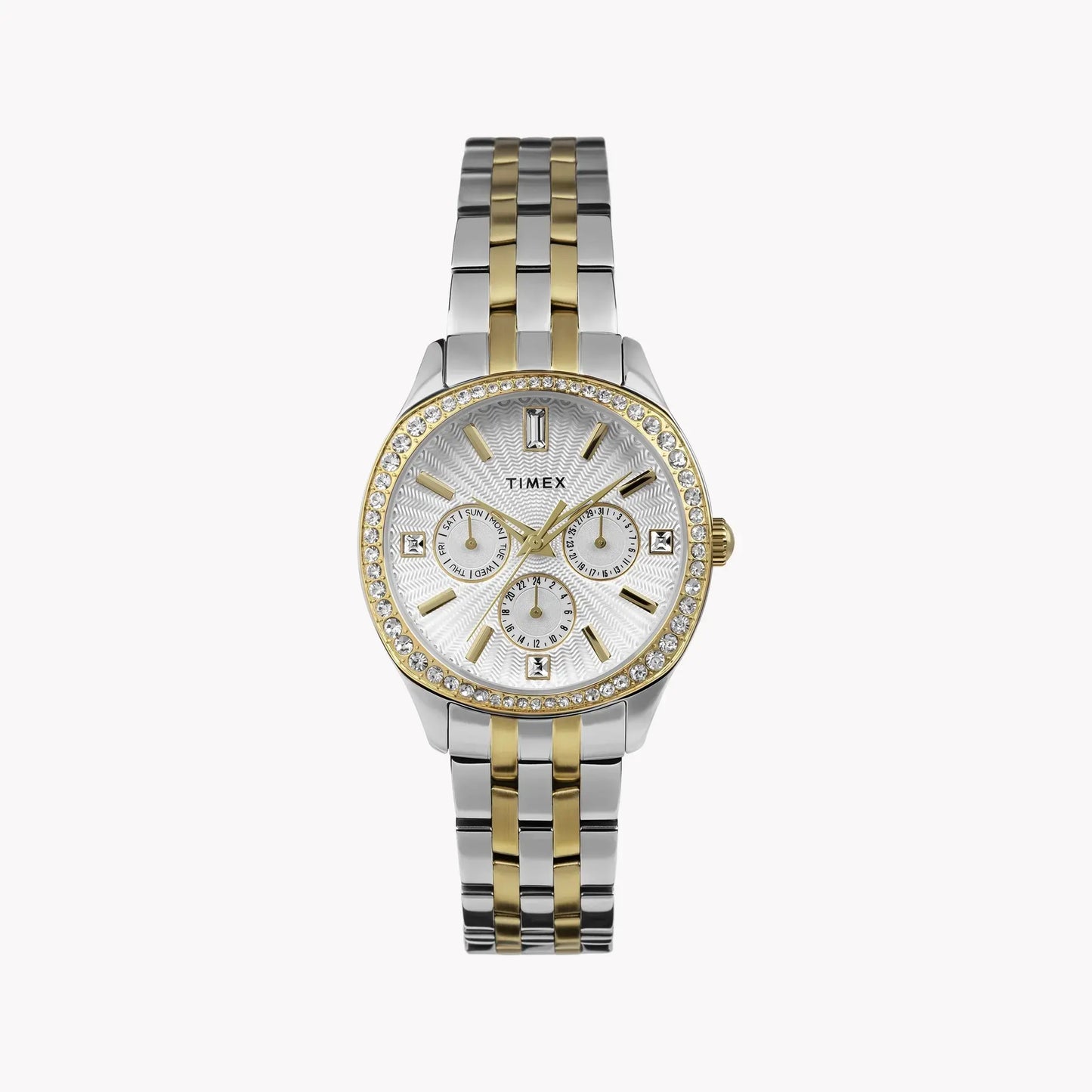 Timex Women's Two-Tone Watch, Silver Dial | Tw2w17900 by TIMEX