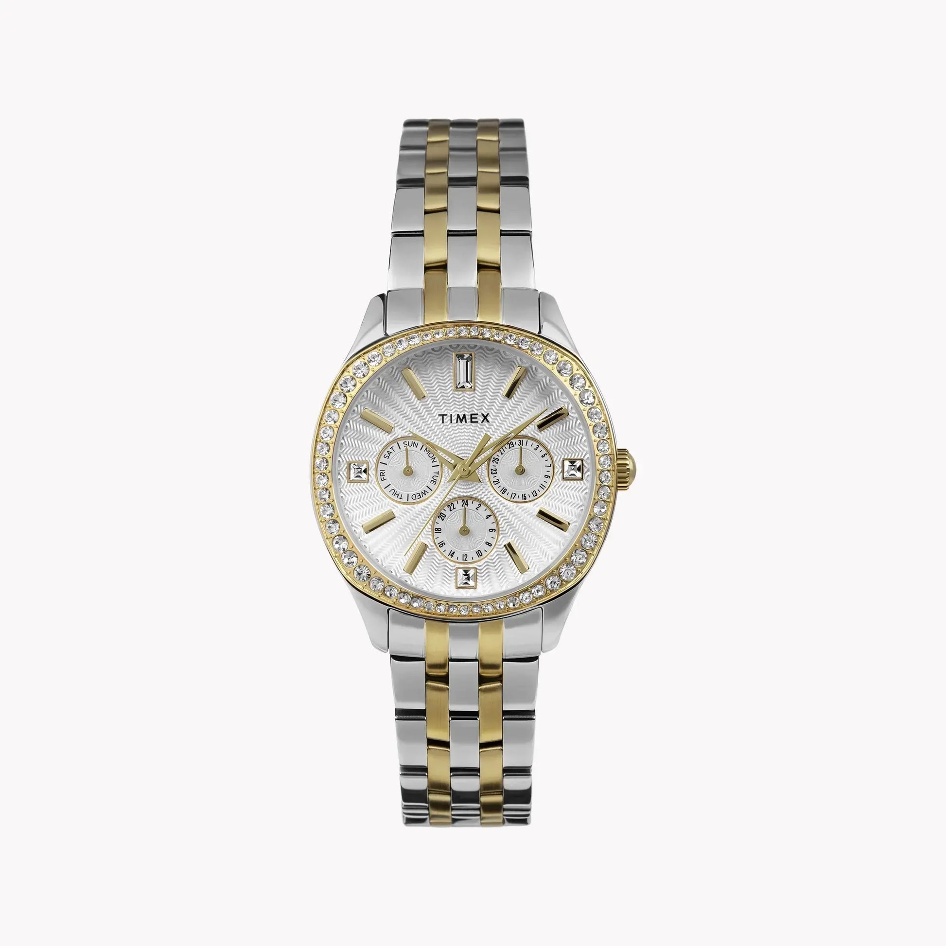Timex Women's Two-Tone Watch, Silver Dial | Tw2w17900 by TIMEX