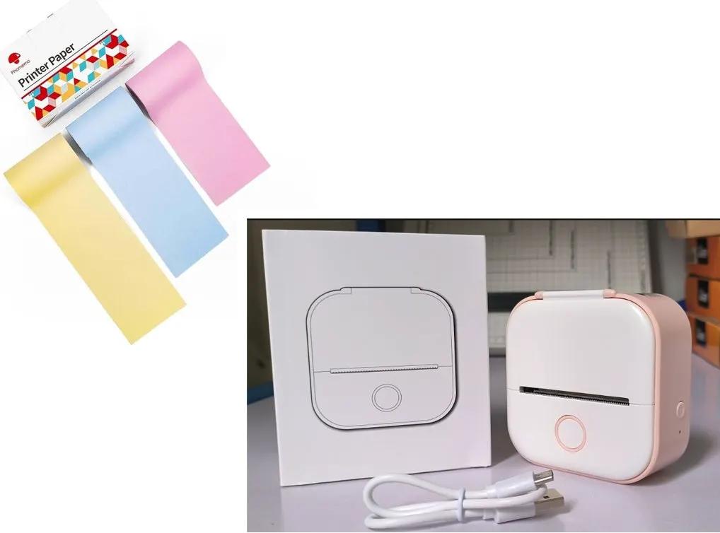 Portable Mini Thermal Label Printer Home Photo Printer Student Wrong Question Printer Bluetooth-compatible Mini Label Printer Price Tag by Maiden-Art