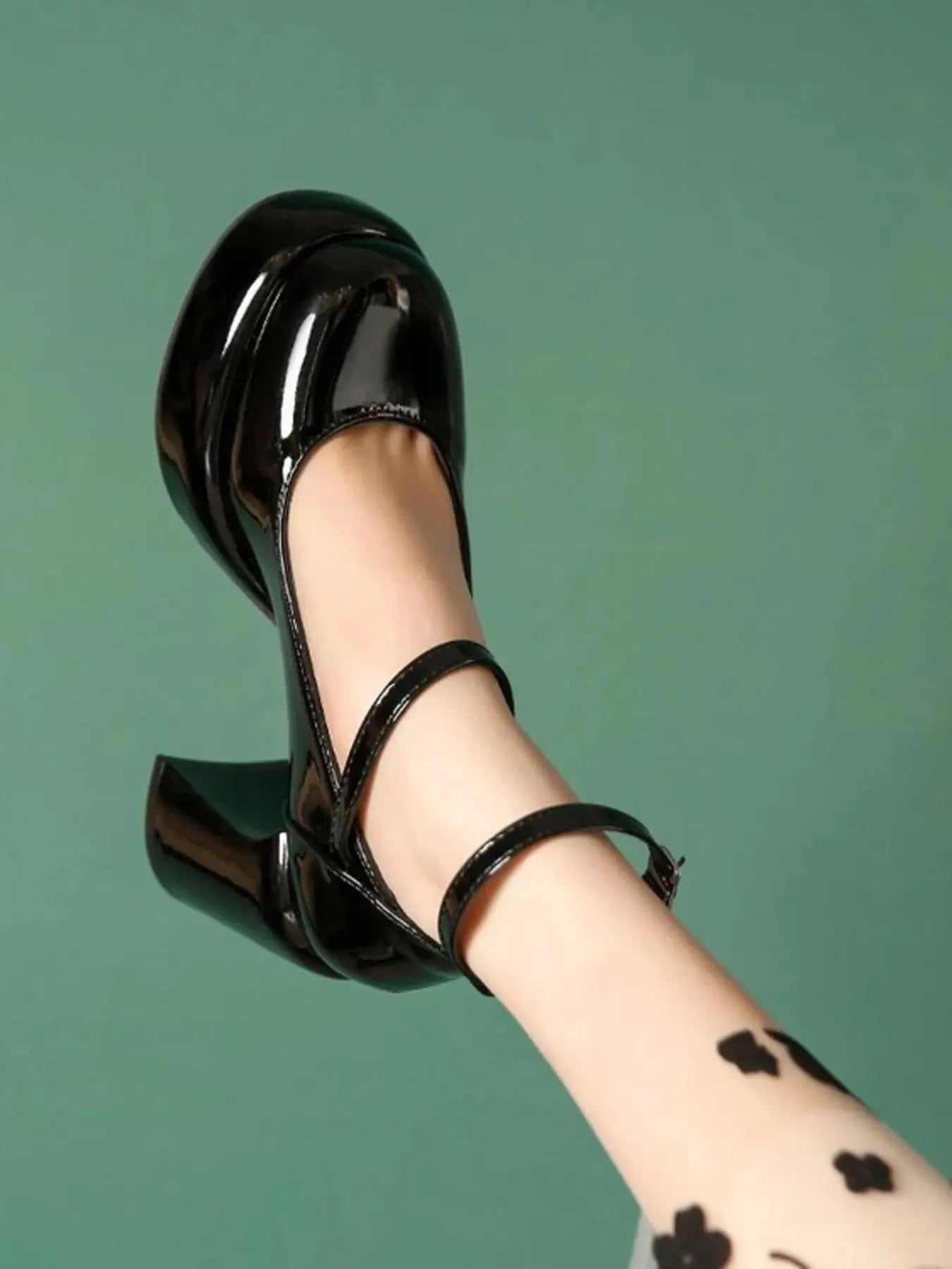 Patent Leather Mary Jane Platform Pumps by Partner Label